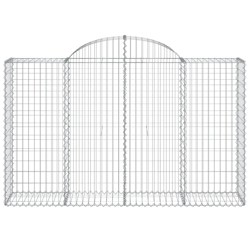 6 db íves horganyzott vas gabion kosár 200x50x120/140 cm