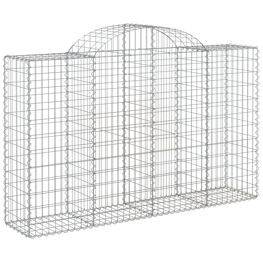 8 db íves horganyzott vas gabion kosár 200x50x120/140 cm