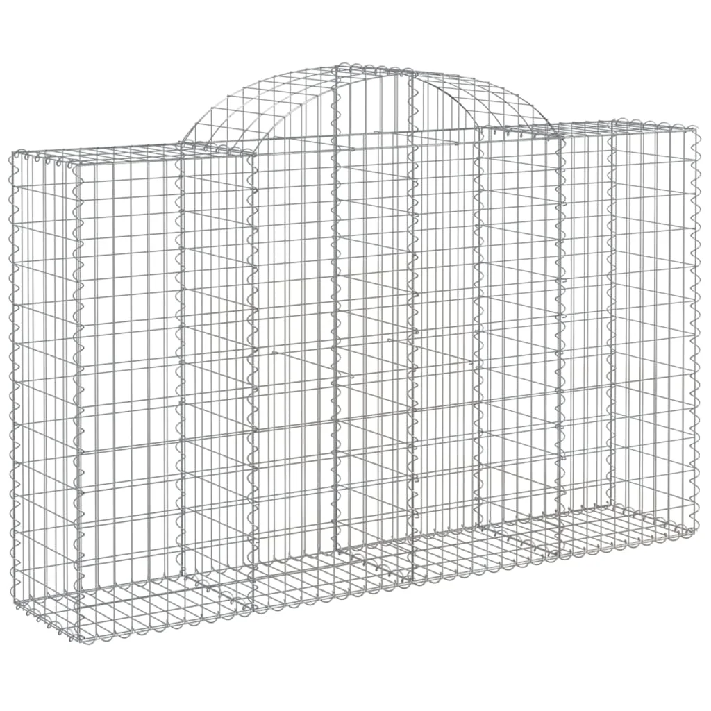 10 db íves horganyzott vas gabion kosár 200x50x120/140 cm