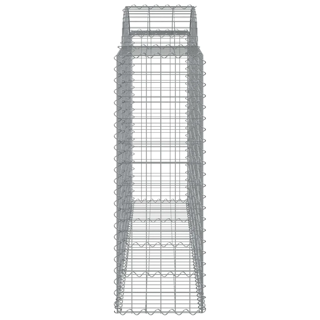 10 db íves horganyzott vas gabion kosár 200x50x120/140 cm