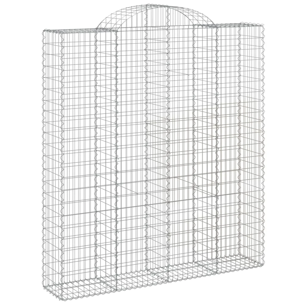 4 db íves horganyzott vas gabion kosár 200x50x220/240 cm