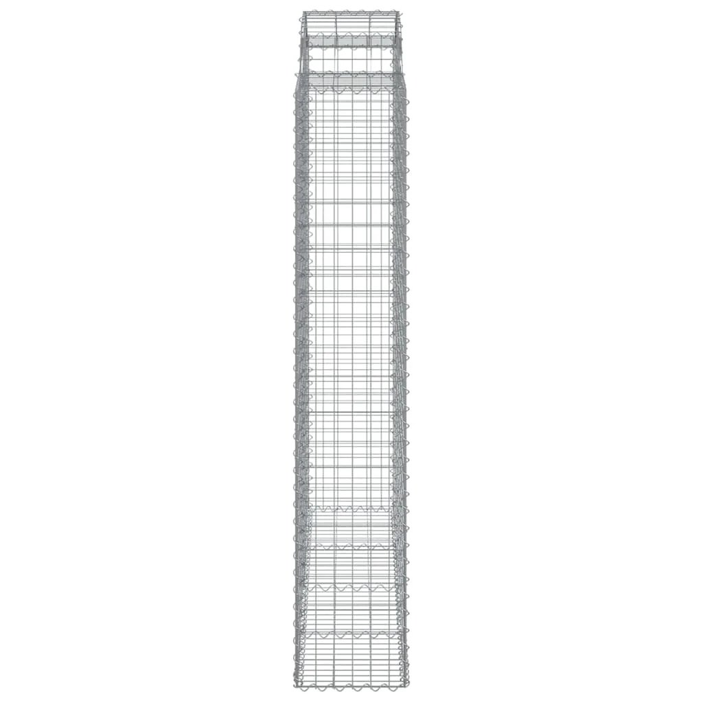 4 db íves horganyzott vas gabion kosár 200x50x220/240 cm