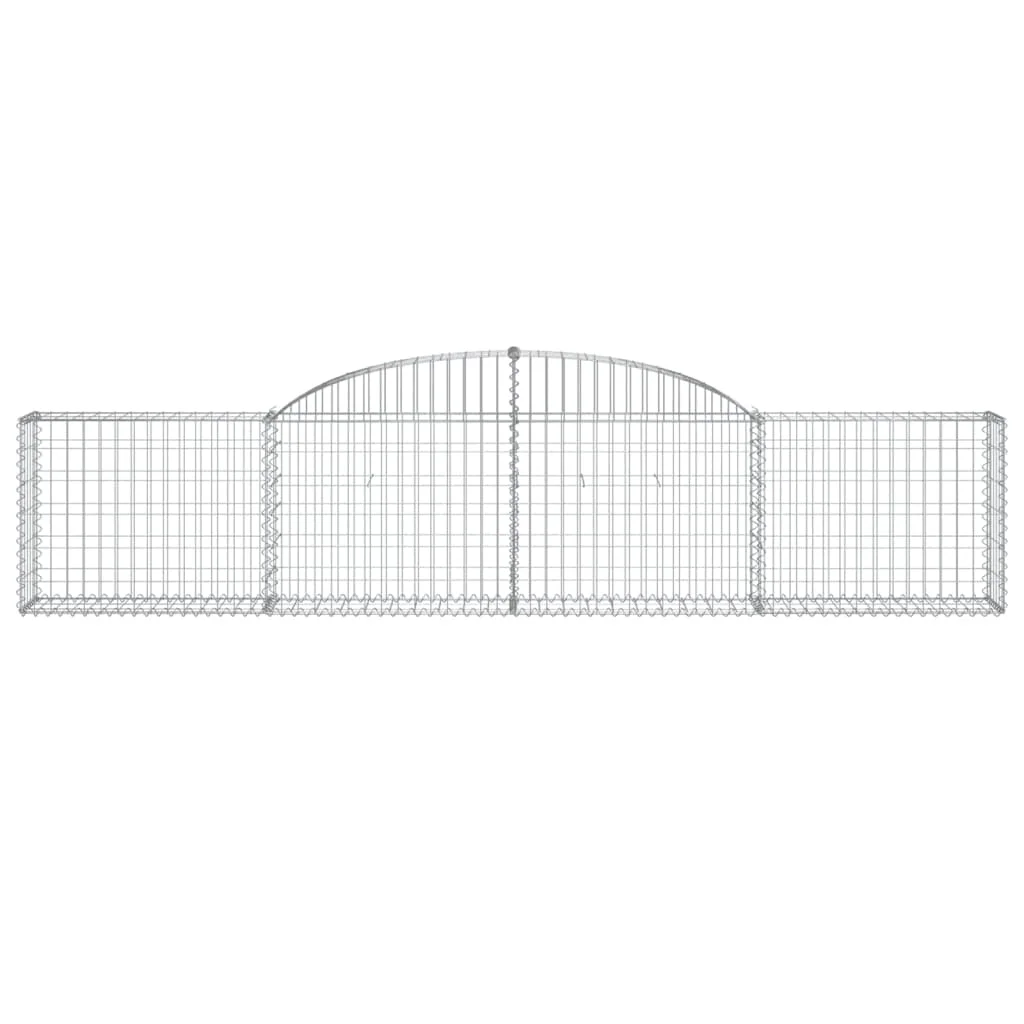 2 db íves horganyzott vas gabion kosár 300x30x60/80 cm