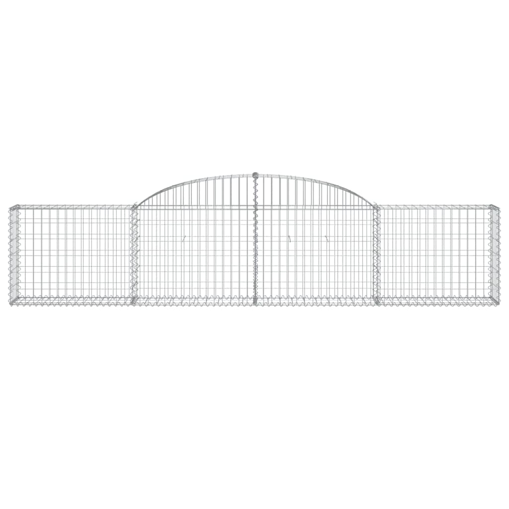 8 db íves horganyzott vas gabion kosár 300x30x60/80 cm