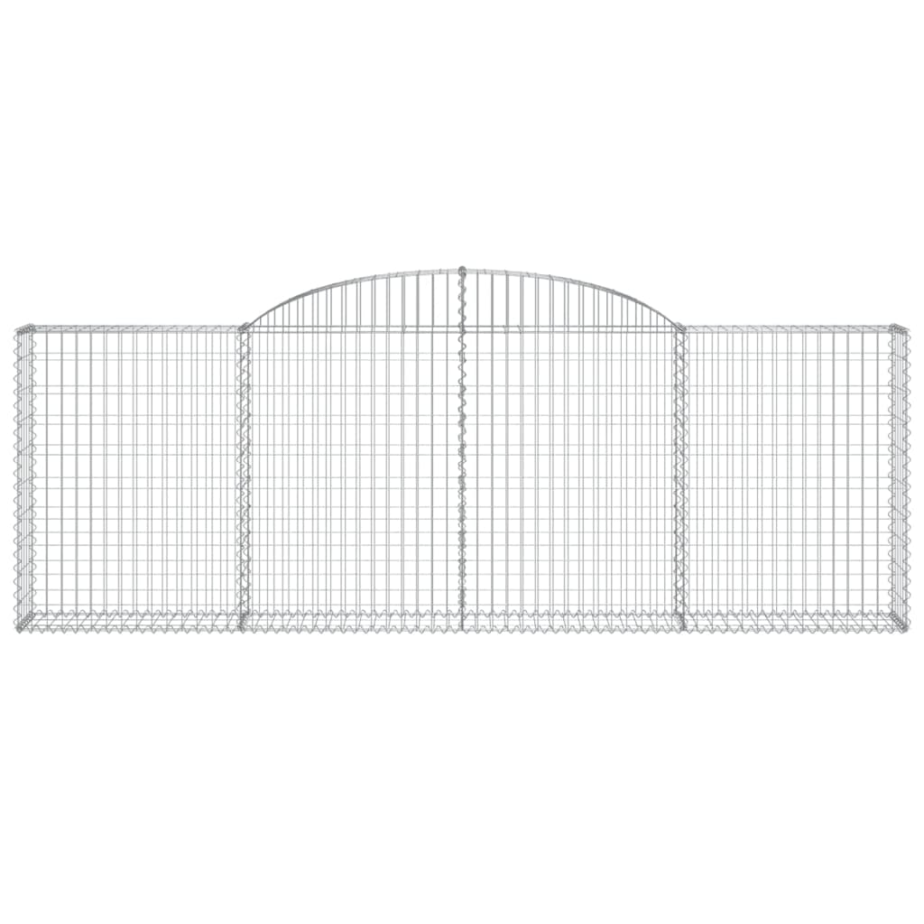 4 db íves horganyzott vas gabion kosár 300 x 30 x 100/120 cm