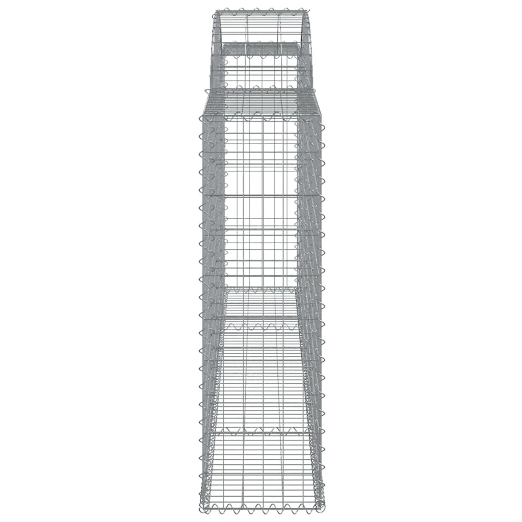 4 db íves horganyzott vas gabion kosár 300 x 30 x 100/120 cm