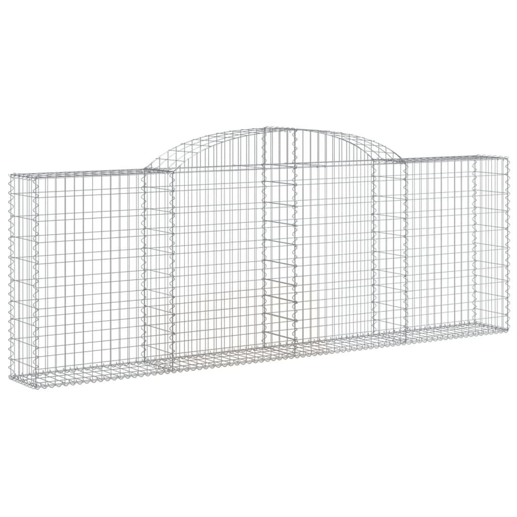 6 db íves horganyzott vas gabion kosár 300 x 30 x 100/120 cm