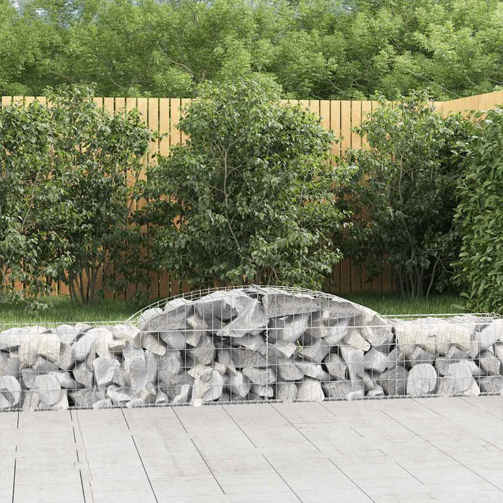 2 db íves horganyzott vas gabion kosár 300x50x40/60 cm