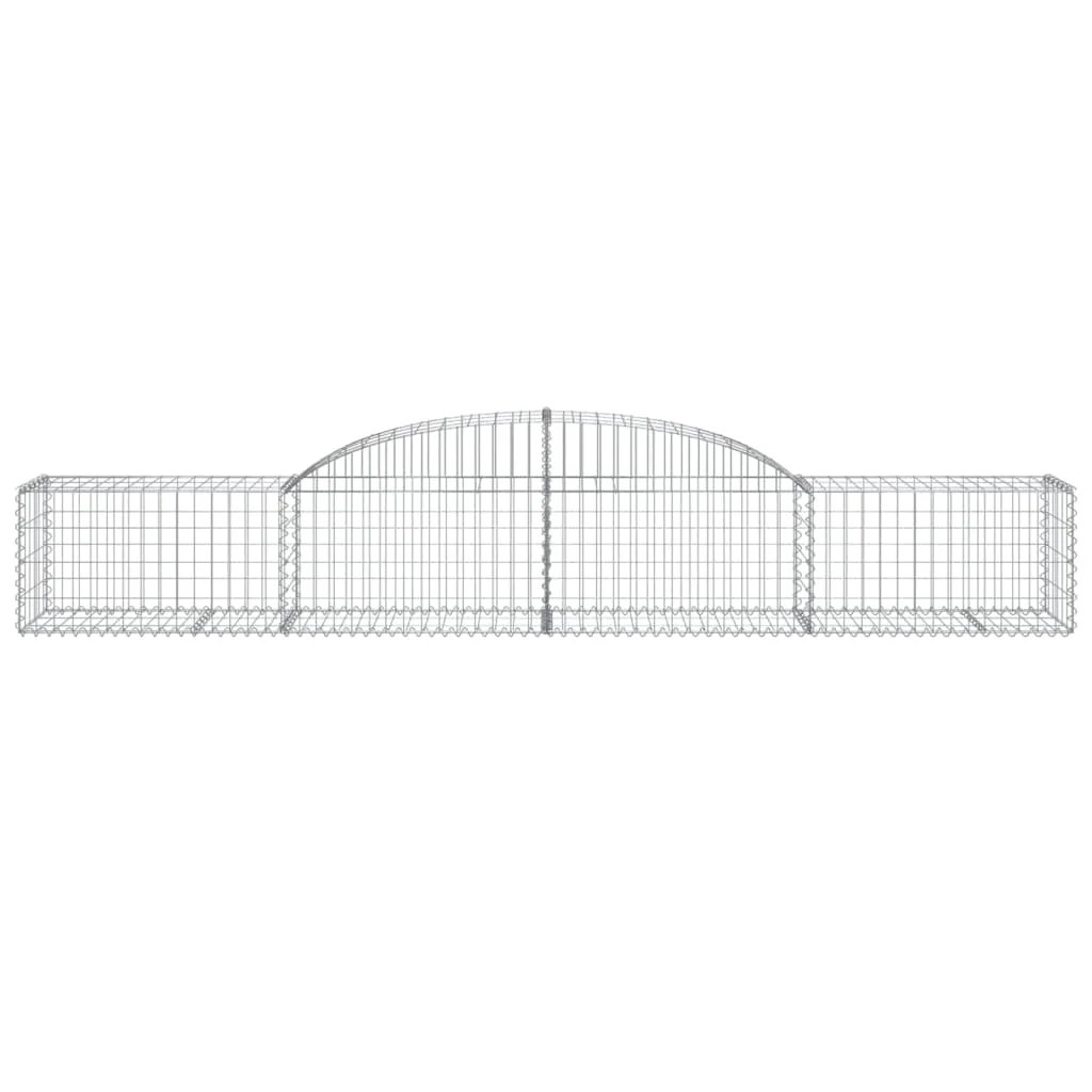 6 db íves horganyzott vas gabion kosár 300x50x40/60 cm