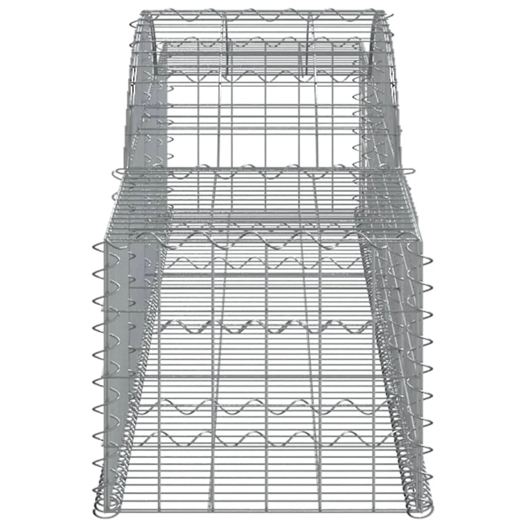 6 db íves horganyzott vas gabion kosár 300x50x40/60 cm