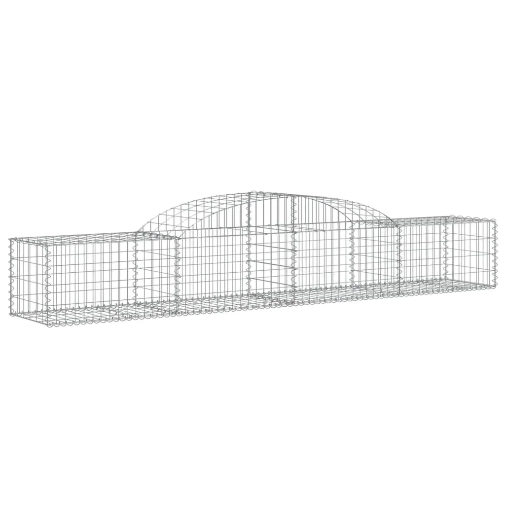 7 db íves horganyzott vas gabion kosár 300x50x40/60 cm