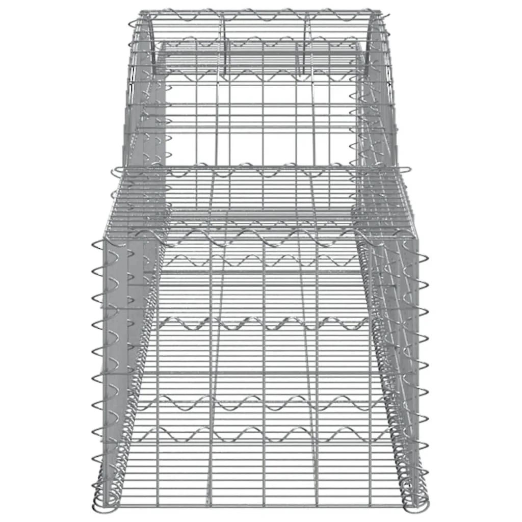 7 db íves horganyzott vas gabion kosár 300x50x40/60 cm