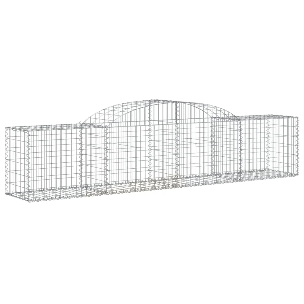 2 db íves horganyzott vas gabion kosár 300x50x60/80 cm