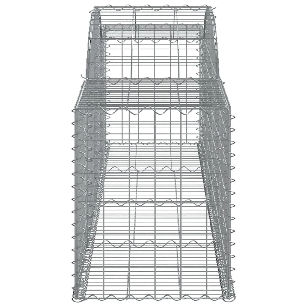 2 db íves horganyzott vas gabion kosár 300x50x60/80 cm