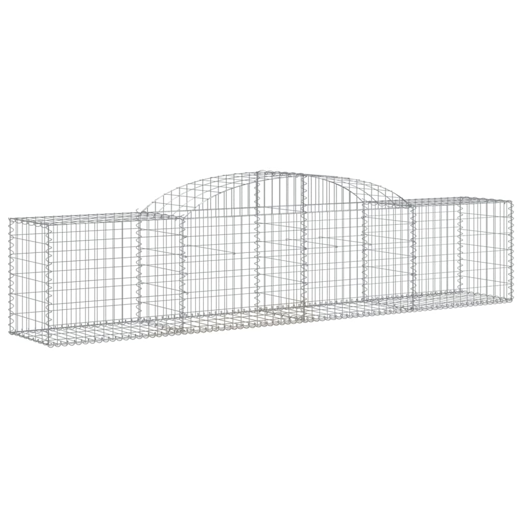 8 db íves horganyzott vas gabion kosár 300x50x60/80 cm