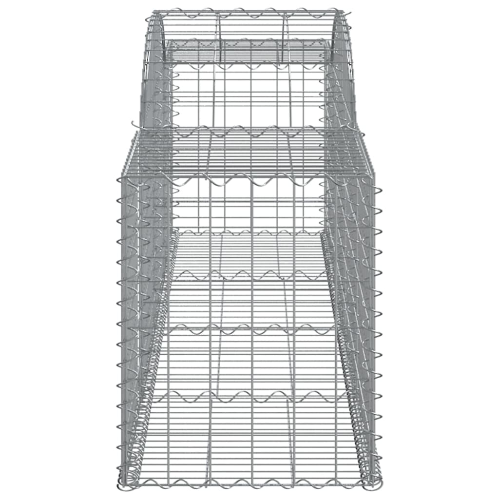 8 db íves horganyzott vas gabion kosár 300x50x60/80 cm