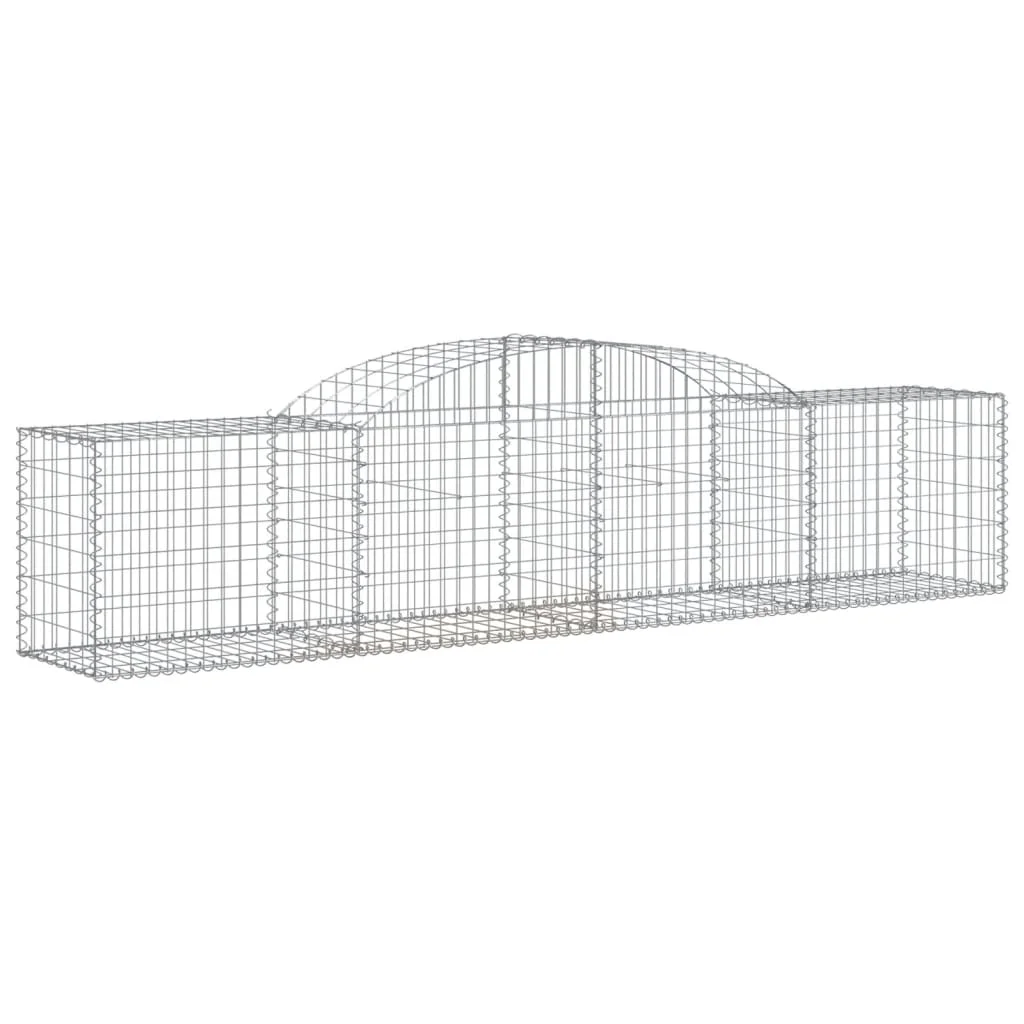 15 db íves horganyzott vas gabion kosár 300x50x60/80 cm