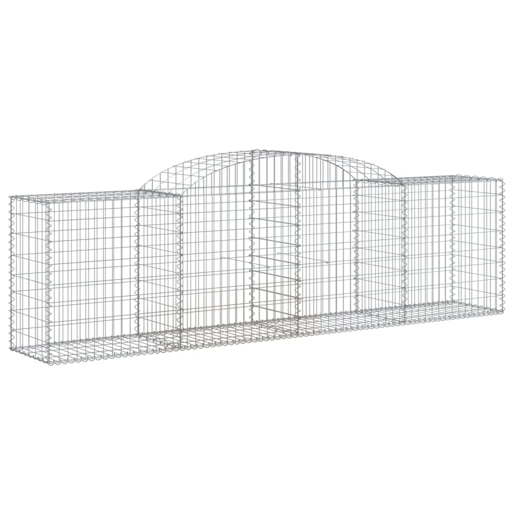 2 db íves horganyzott vas gabion kosár 300x50x80/100 cm