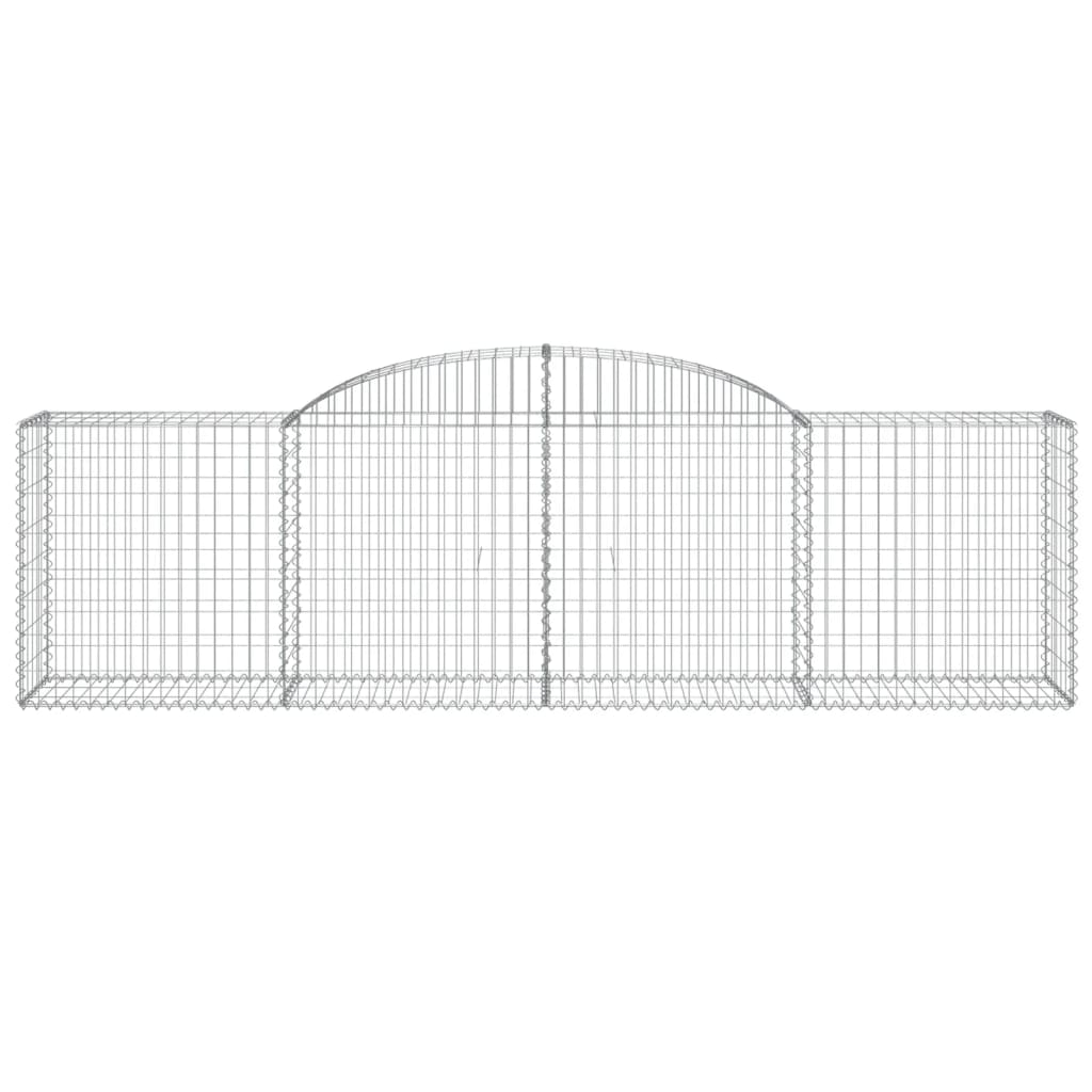 7 db íves horganyzott vas gabion kosár 300x50x80/100 cm