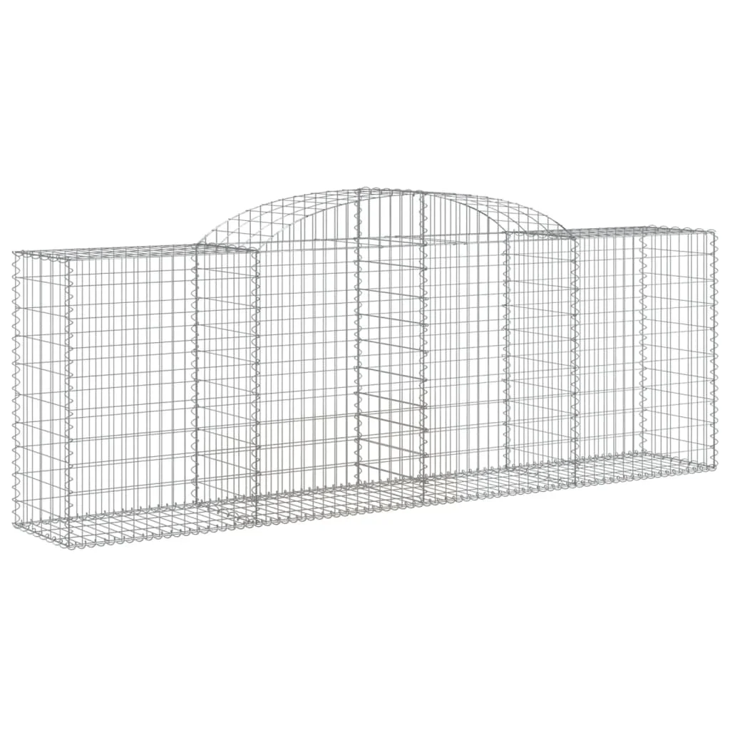 2 db íves horganyzott vas gabion kosár 300 x 50 x 100/120 cm