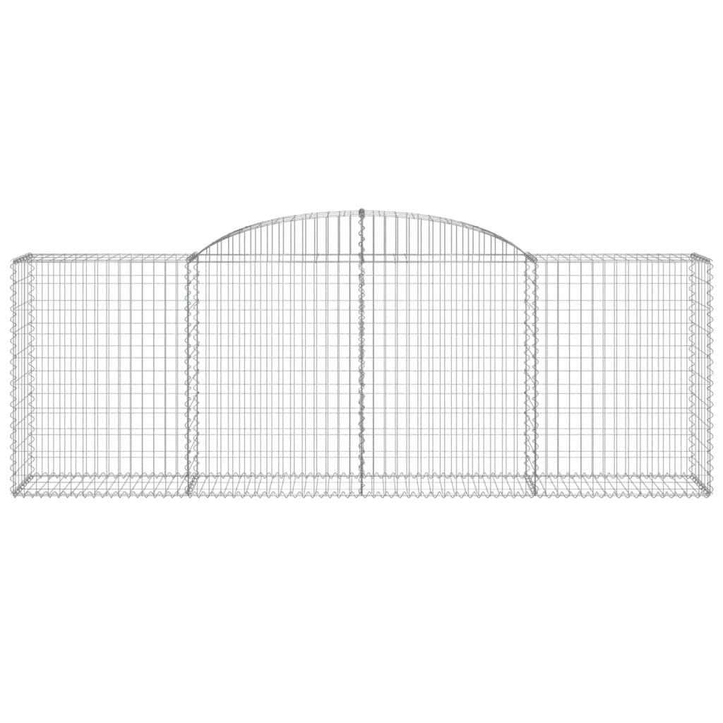 7 db íves horganyzott vas gabion kosár 300 x 50 x 100/120 cm