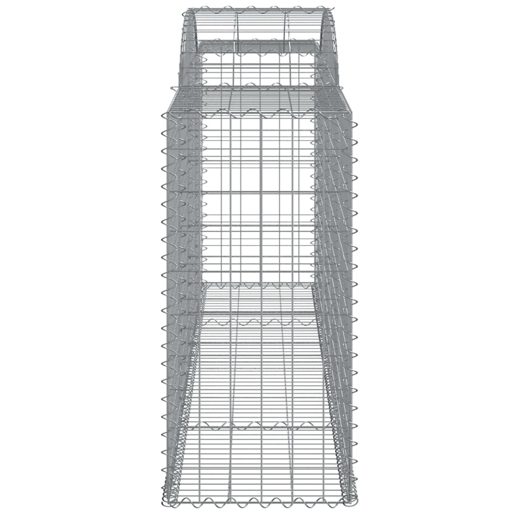 7 db íves horganyzott vas gabion kosár 300 x 50 x 100/120 cm