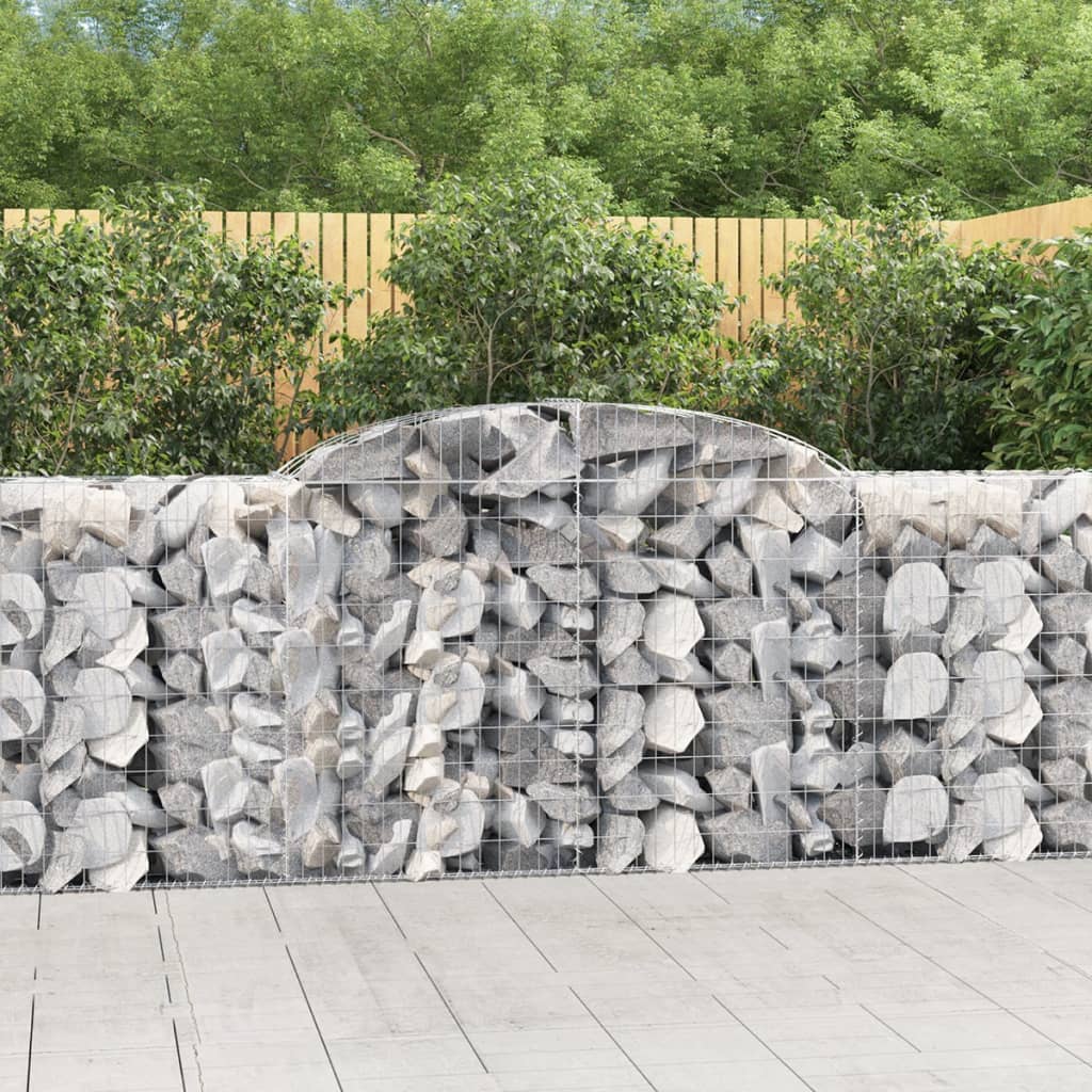 7 db íves horganyzott vas gabion kosár 300 x 50 x 100/120 cm