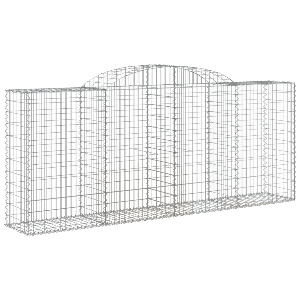 5 db íves horganyzott vas gabion kosár 300x50x120/140 cm