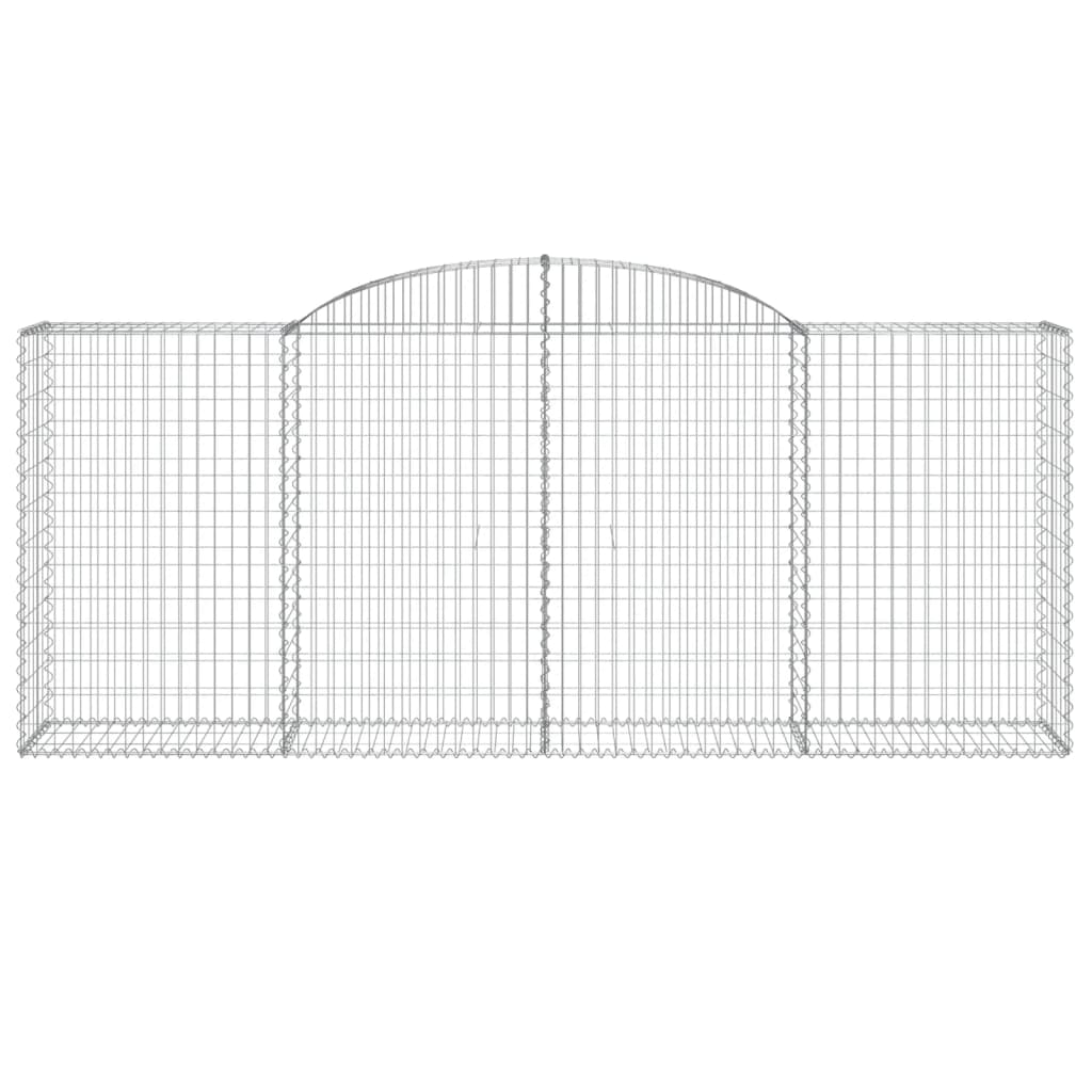 5 db íves horganyzott vas gabion kosár 300x50x120/140 cm