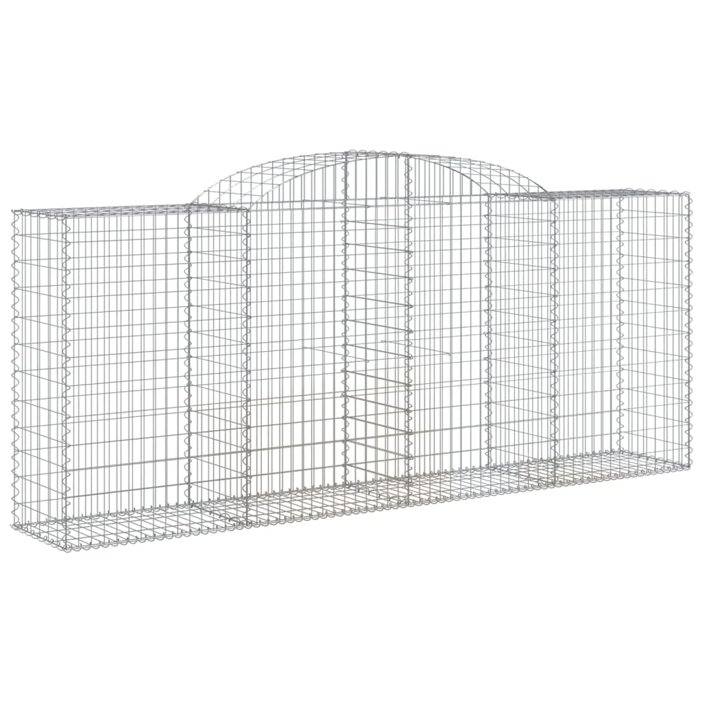 6 db íves horganyzott vas gabion kosár 300x50x120/140 cm