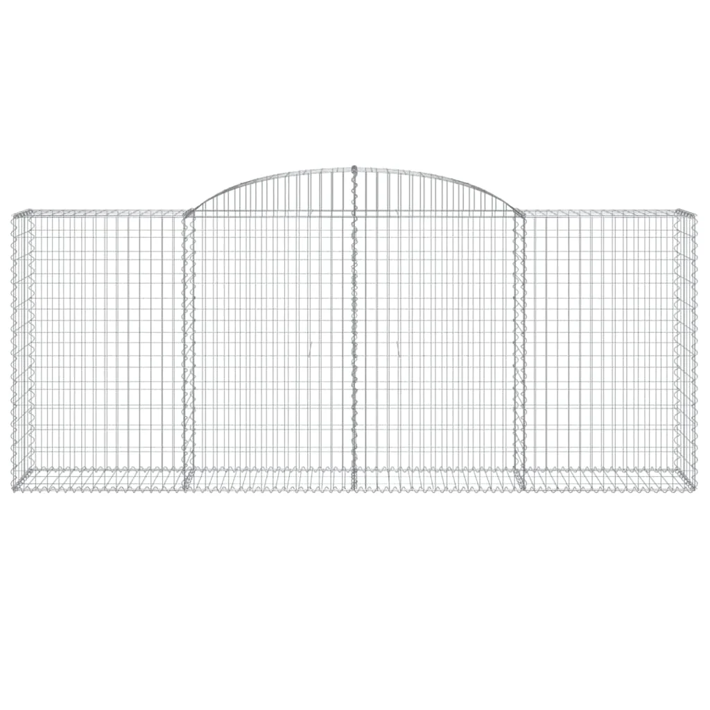 6 db íves horganyzott vas gabion kosár 300x50x120/140 cm