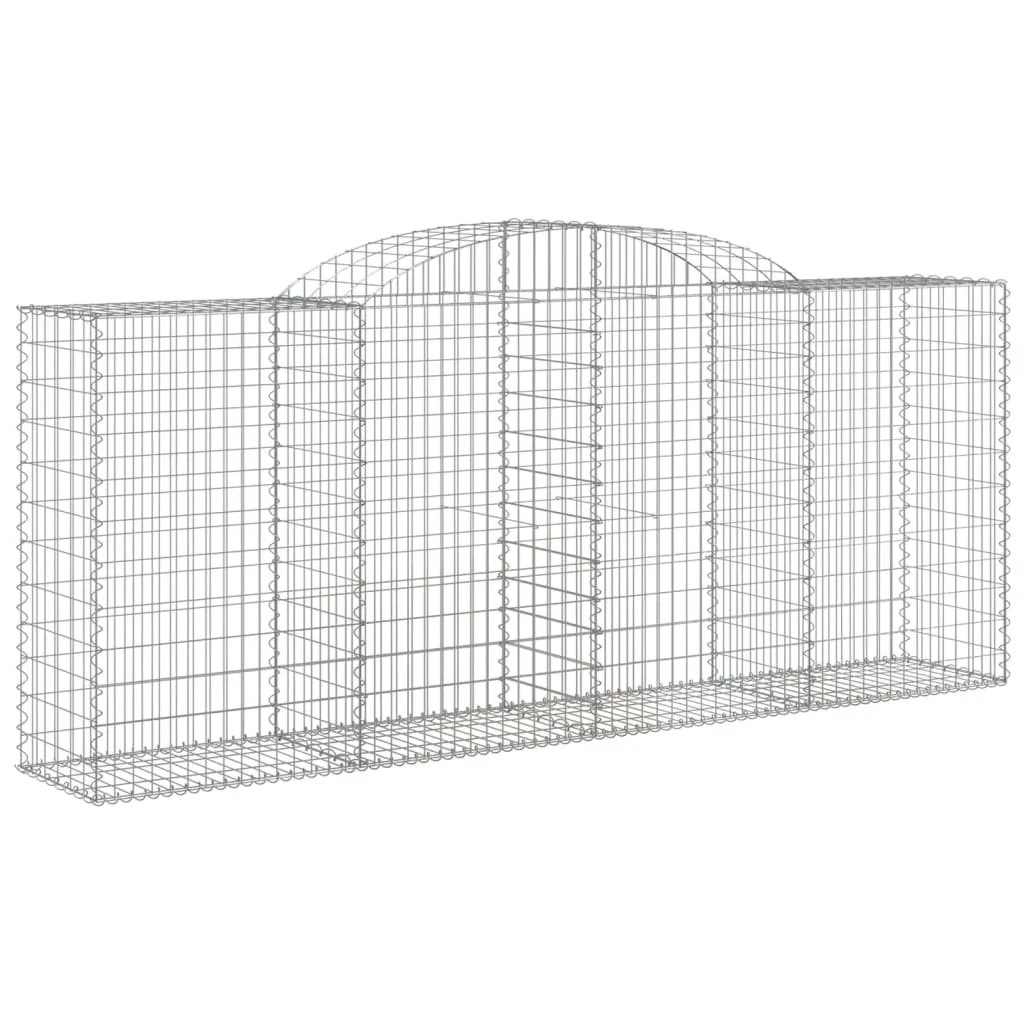 7 db íves horganyzott vas gabion kosár 300x50x120/140 cm
