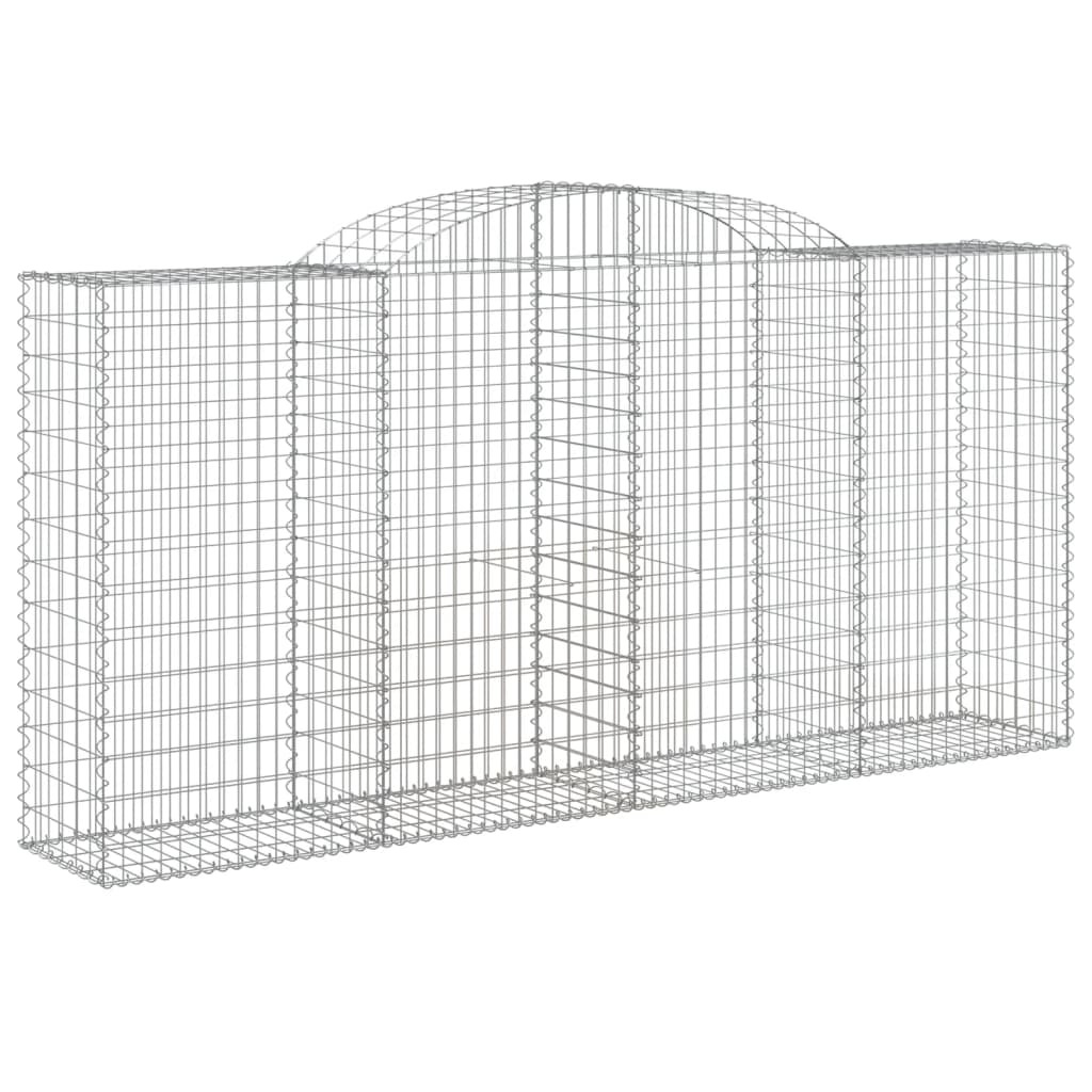 6 db íves horganyzott vas gabion kosár 300x50x140/160 cm