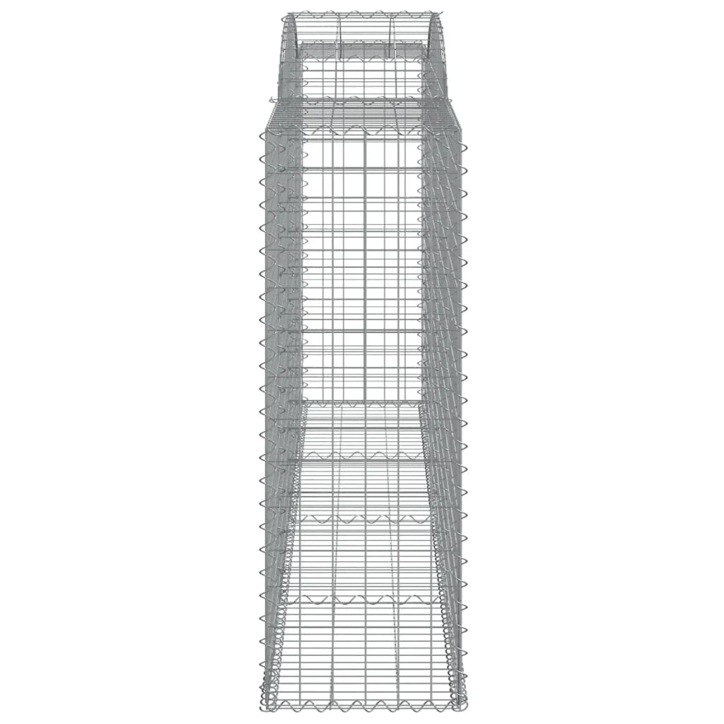 6 db íves horganyzott vas gabion kosár 300x50x140/160 cm