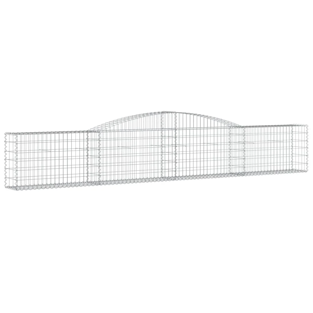 2 db íves horganyzott vas gabion kosár 400x30x60/80 cm
