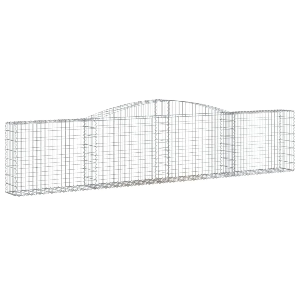 8 db íves horganyzott vas gabion kosár 400x30x80/100 cm