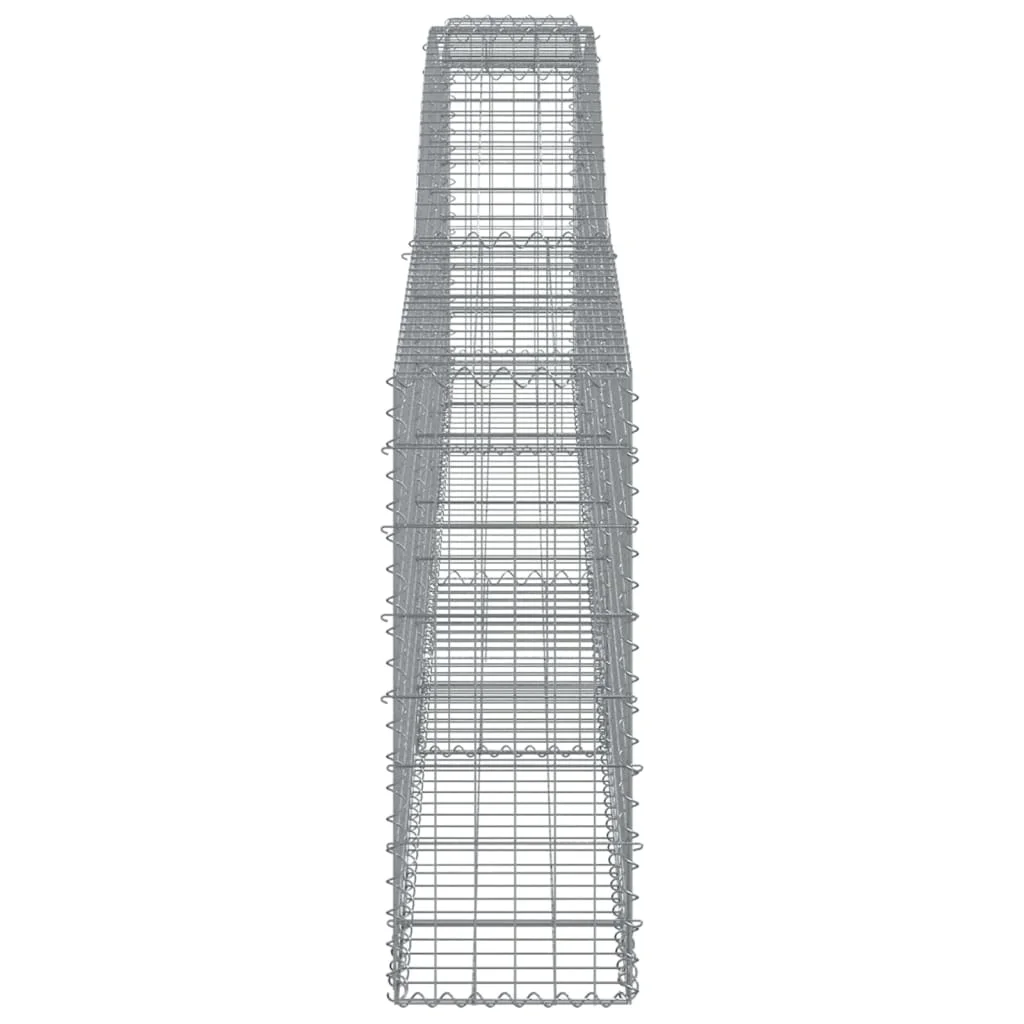 8 db íves horganyzott vas gabion kosár 400x30x80/100 cm