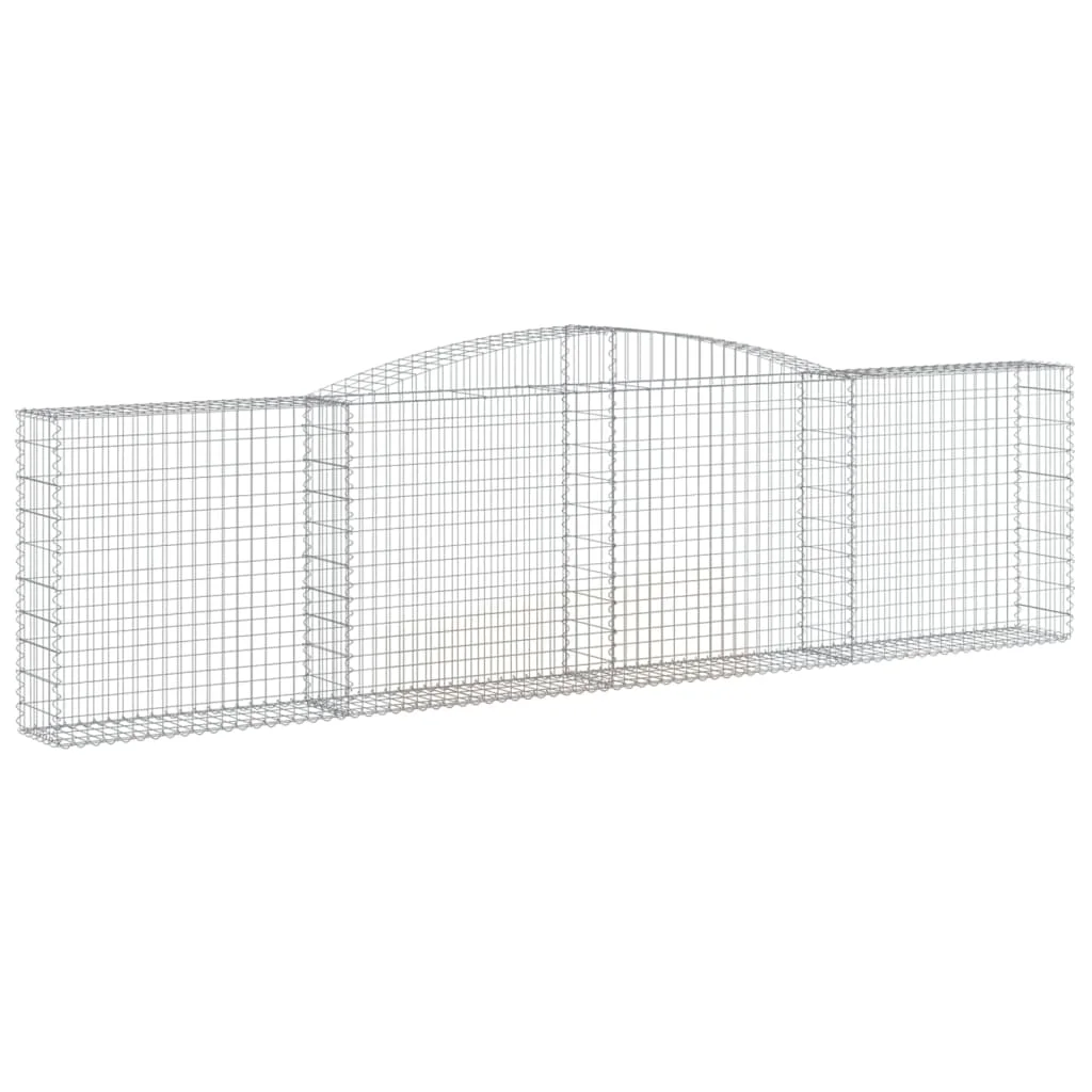 3 db íves horganyzott vas gabion kosár 400x30x100/120 cm