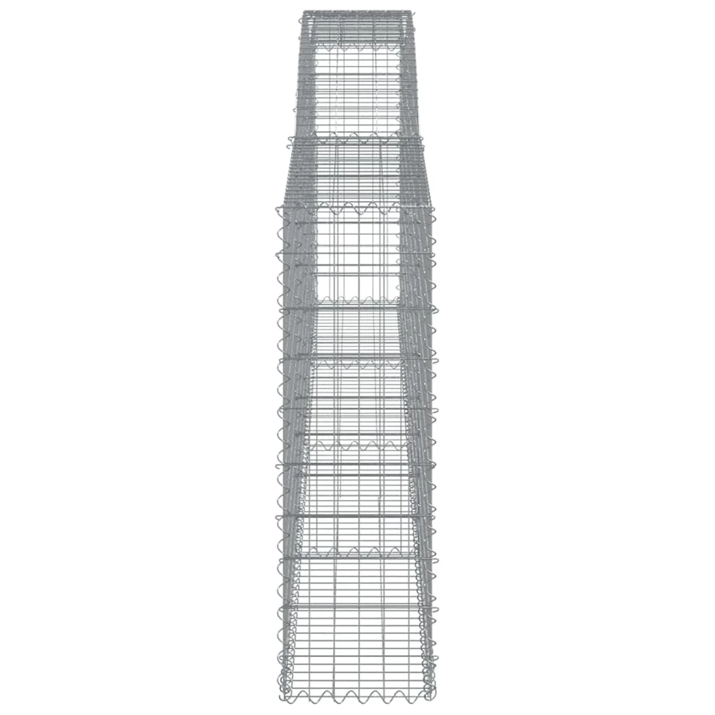 3 db íves horganyzott vas gabion kosár 400x30x100/120 cm