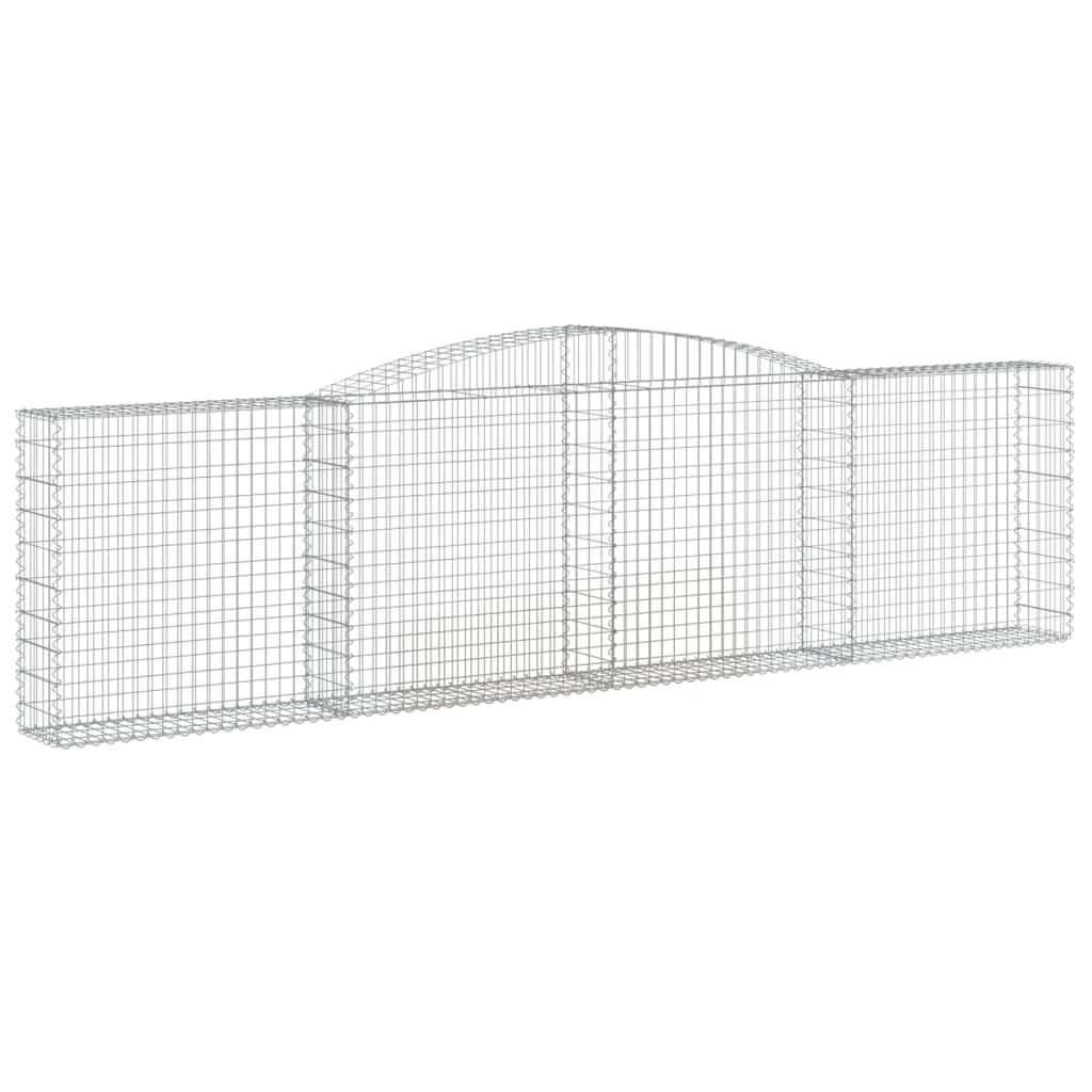 6 db íves horganyzott vas gabion kosár 400x30x100/120 cm