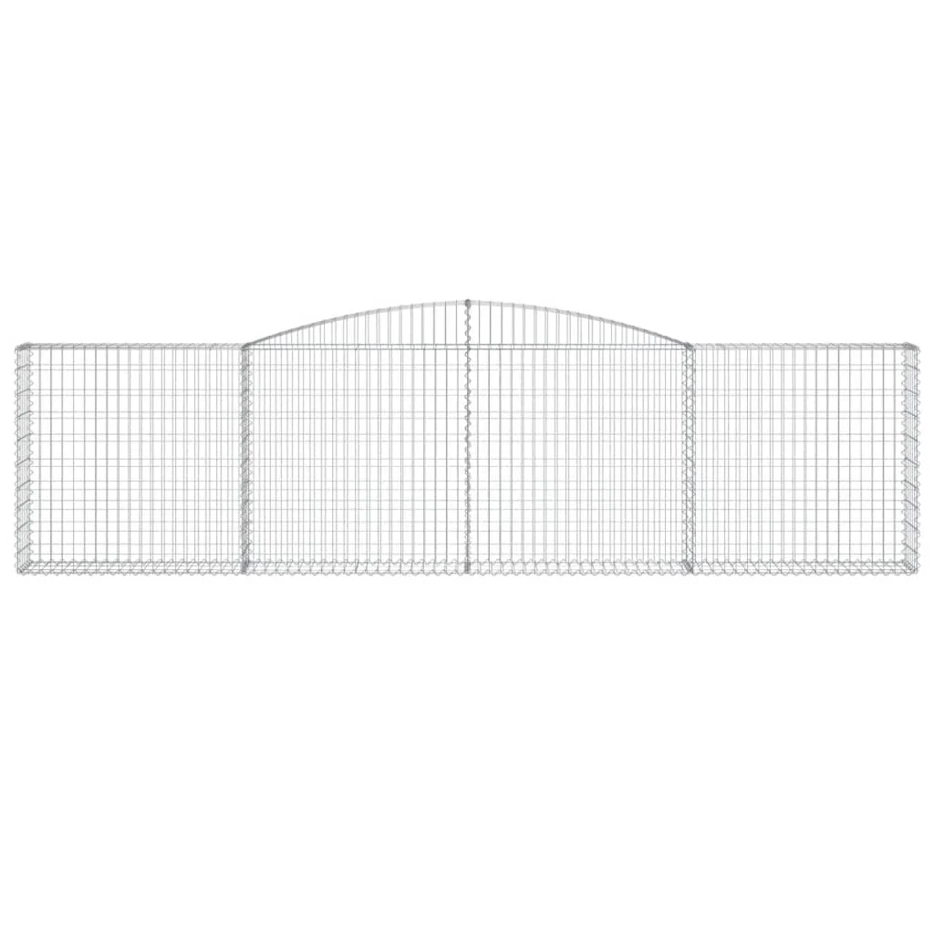 6 db íves horganyzott vas gabion kosár 400x30x100/120 cm