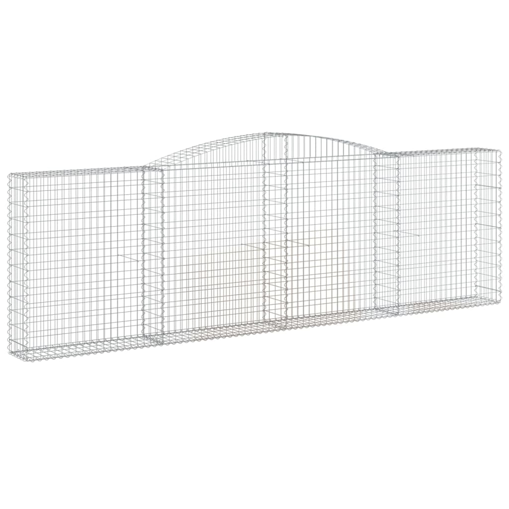 4 db íves horganyzott vas gabion kosár 400x30x120/140 cm