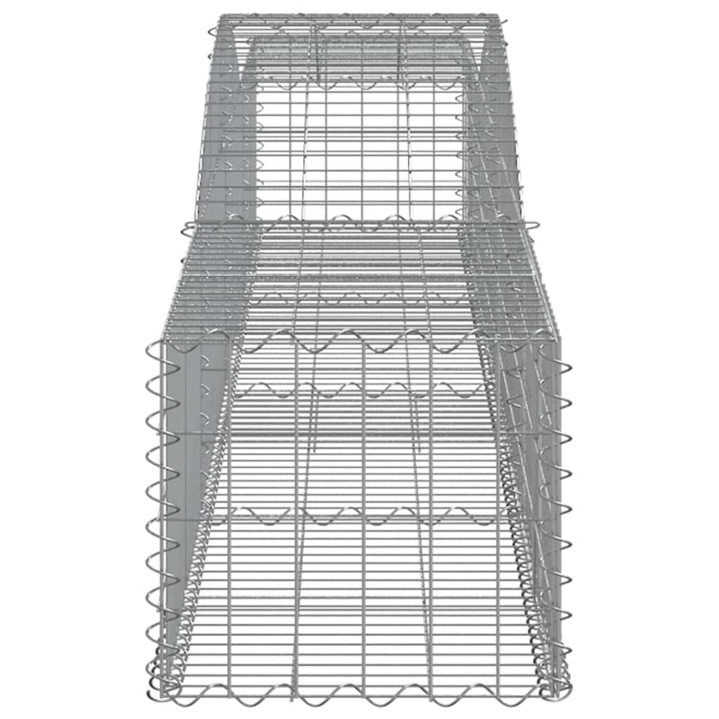 3 db íves horganyzott vas gabion kosár 400x50x40/60 cm