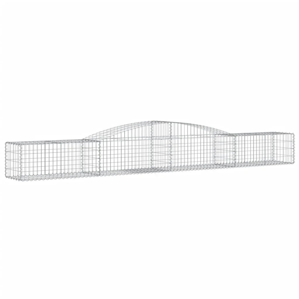 5 db íves horganyzott vas gabion kosár 400x50x40/60 cm