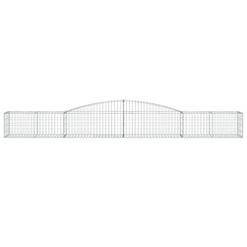 5 db íves horganyzott vas gabion kosár 400x50x40/60 cm