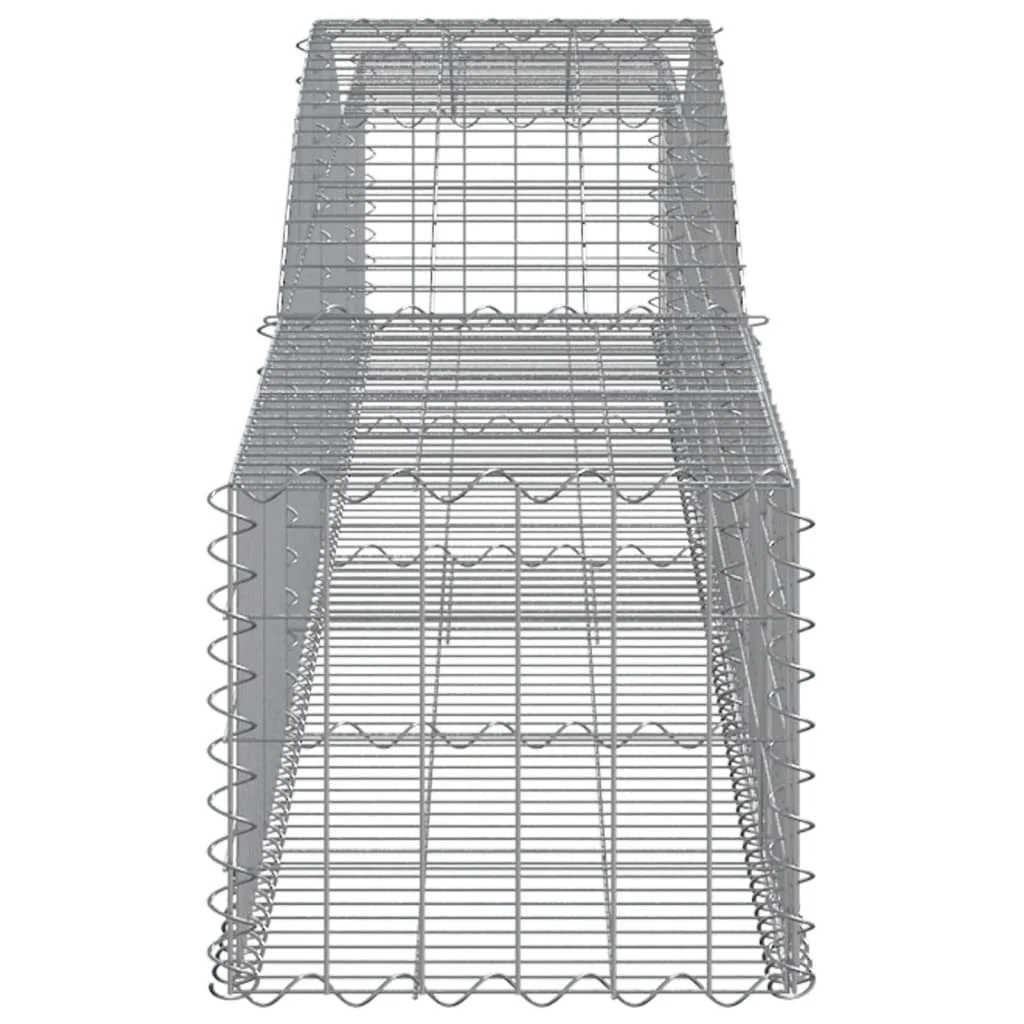 8 db íves horganyzott vas gabion kosár 400x50x40/60 cm