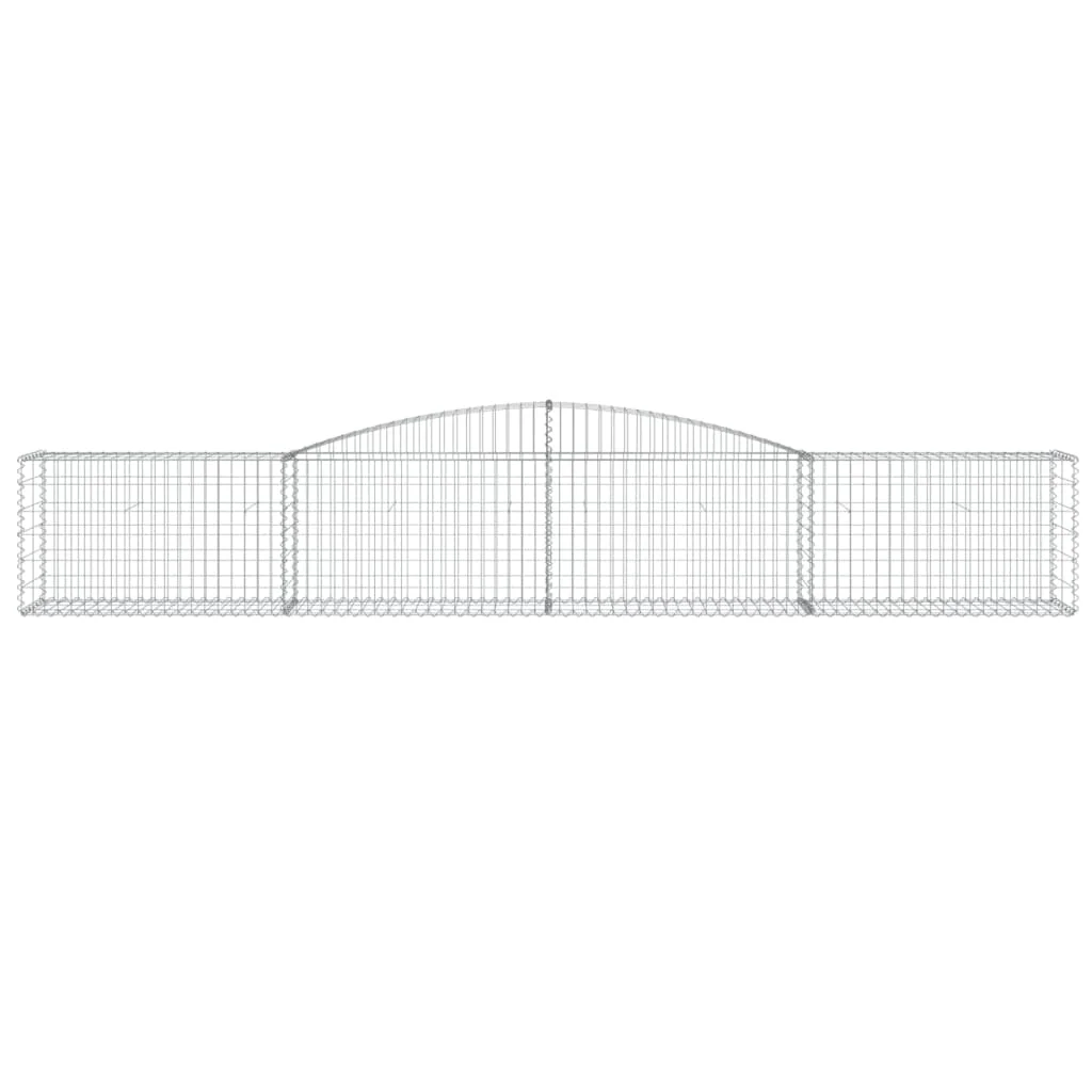 2 db íves horganyzott vas gabion kosár 400x50x60/80 cm