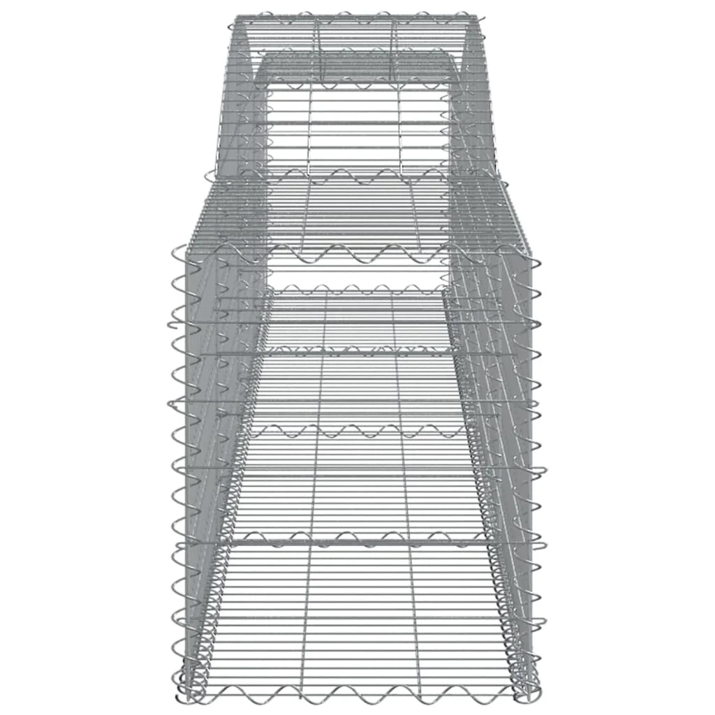 5 db íves horganyzott vas gabion kosár 400x50x60/80 cm