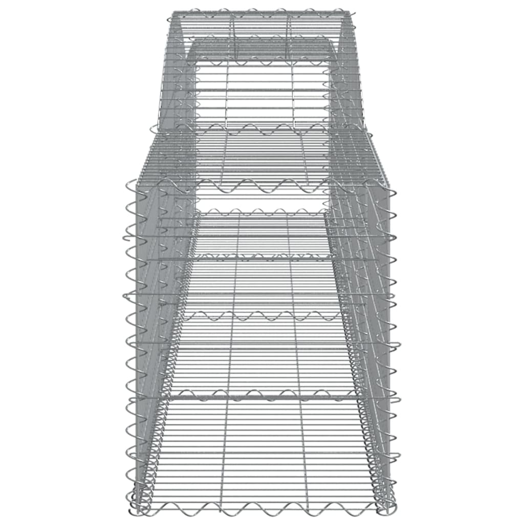 8 db íves horganyzott vas gabion kosár 400x50x60/80 cm