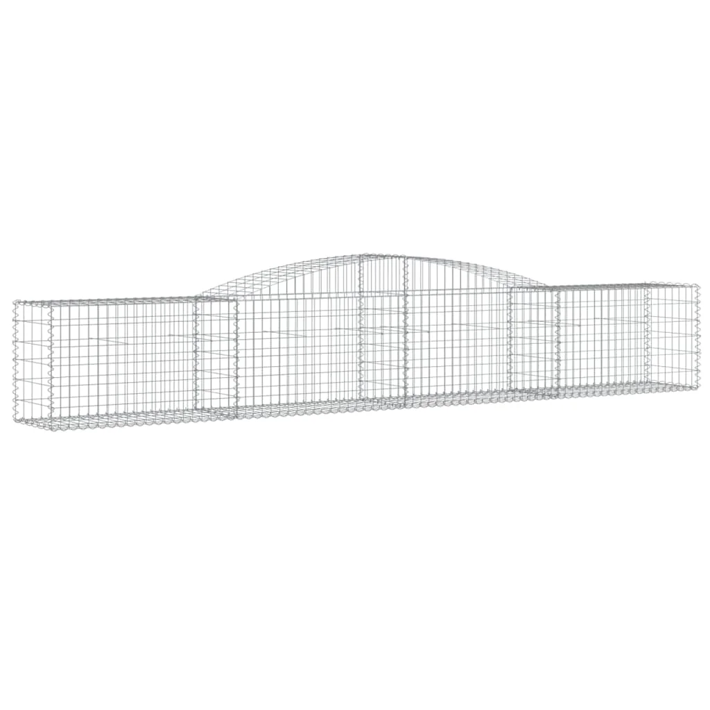 10 db íves horganyzott vas gabion kosár 400x50x60/80 cm